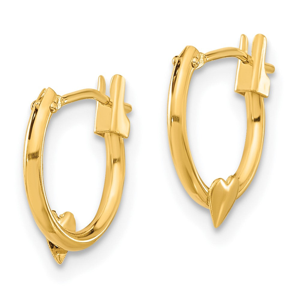 Cuddles Spark 14k Madi K Heart Hoop Earrings