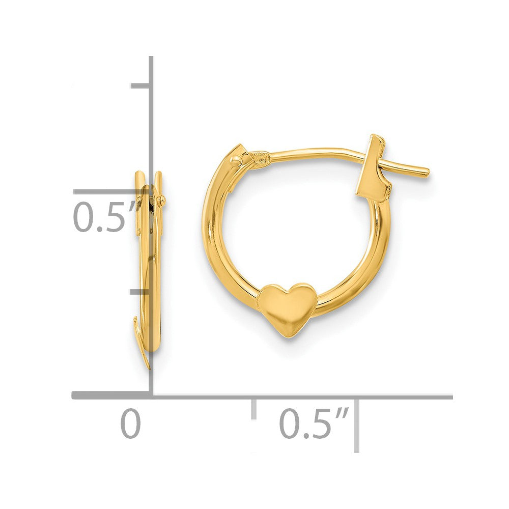 Cuddles Spark 14k Madi K Heart Hoop Earrings
