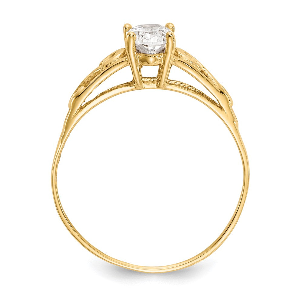 Dreamy Buddy 14k Madi K Synthetic White Spinel Ring