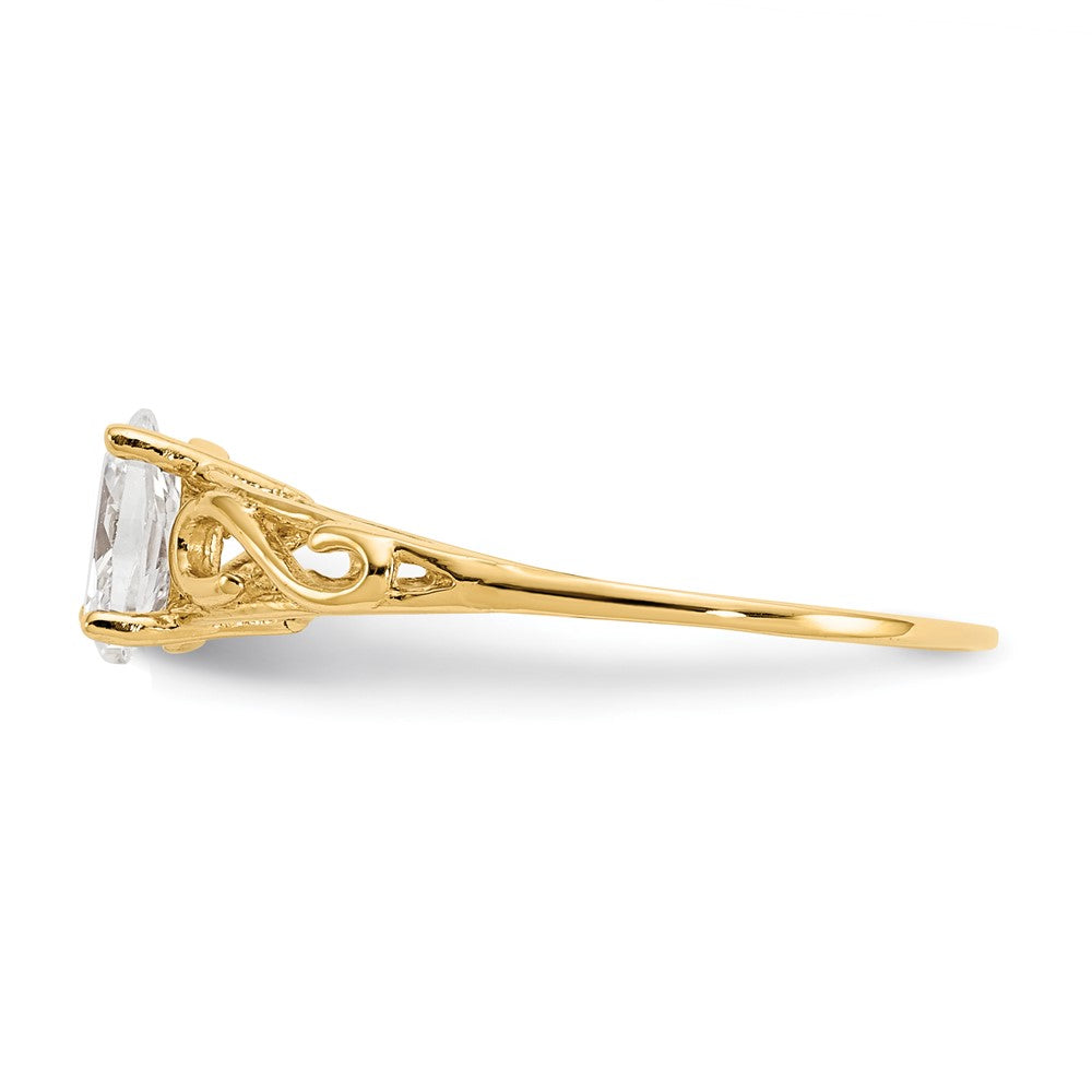 Dreamy Buddy 14k Madi K Synthetic White Spinel Ring