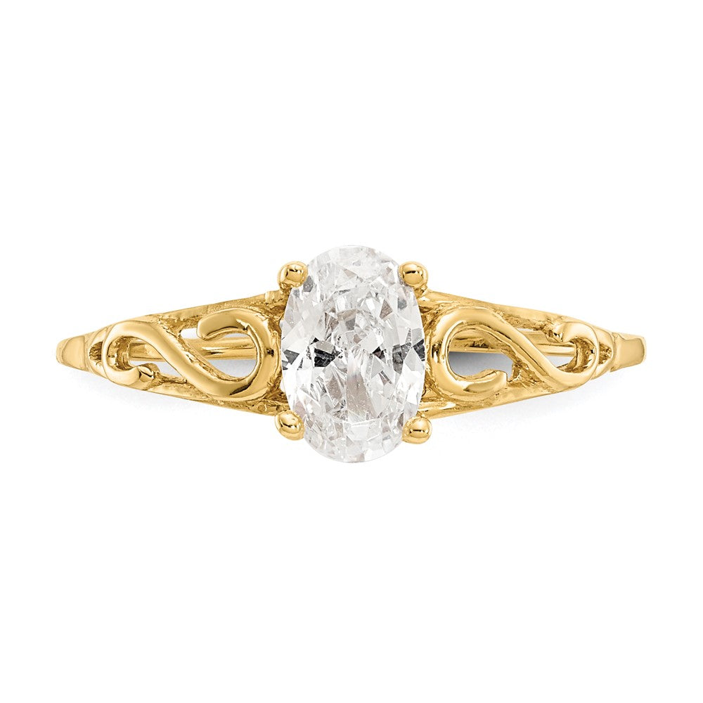 Dreamy Buddy 14k Madi K Synthetic White Spinel Ring