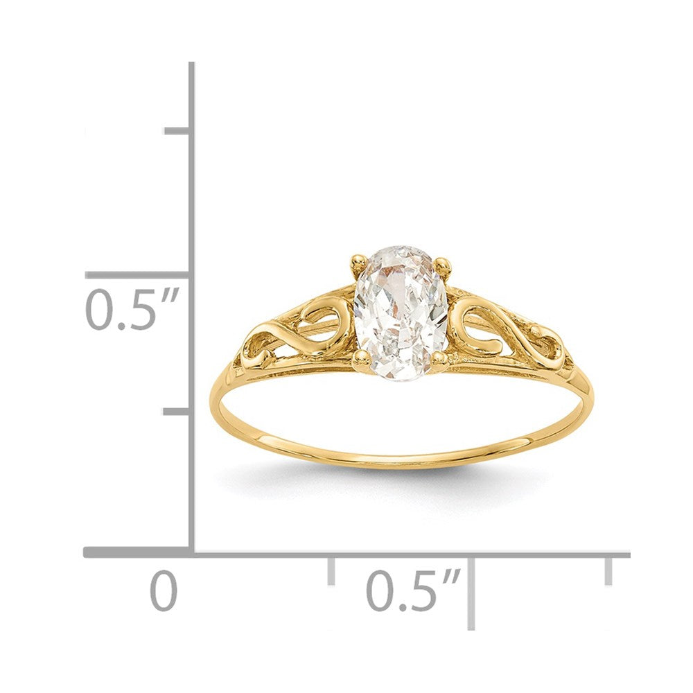 Dreamy Buddy 14k Madi K Synthetic White Spinel Ring