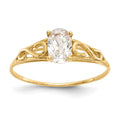 Dreamy Buddy 14k Madi K Synthetic White Spinel Ring