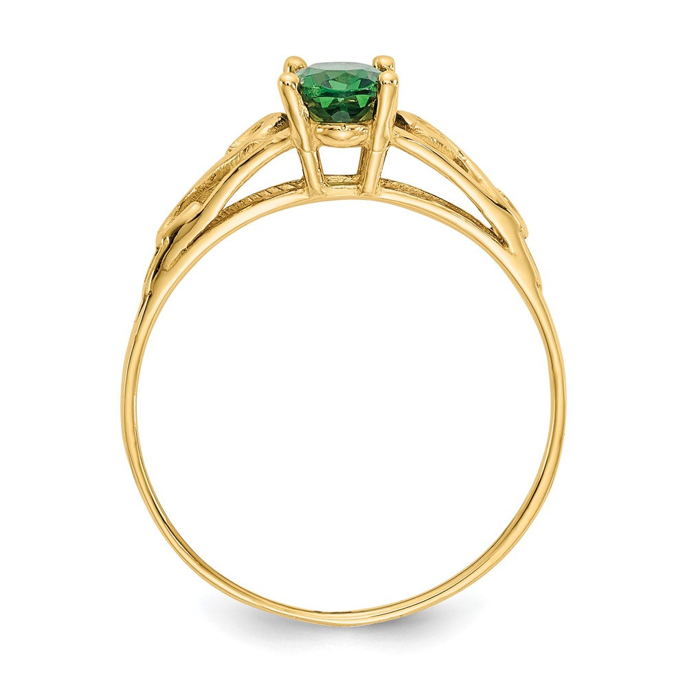 Bunny Boo 14k Madi K Synthetic Emerald Ring