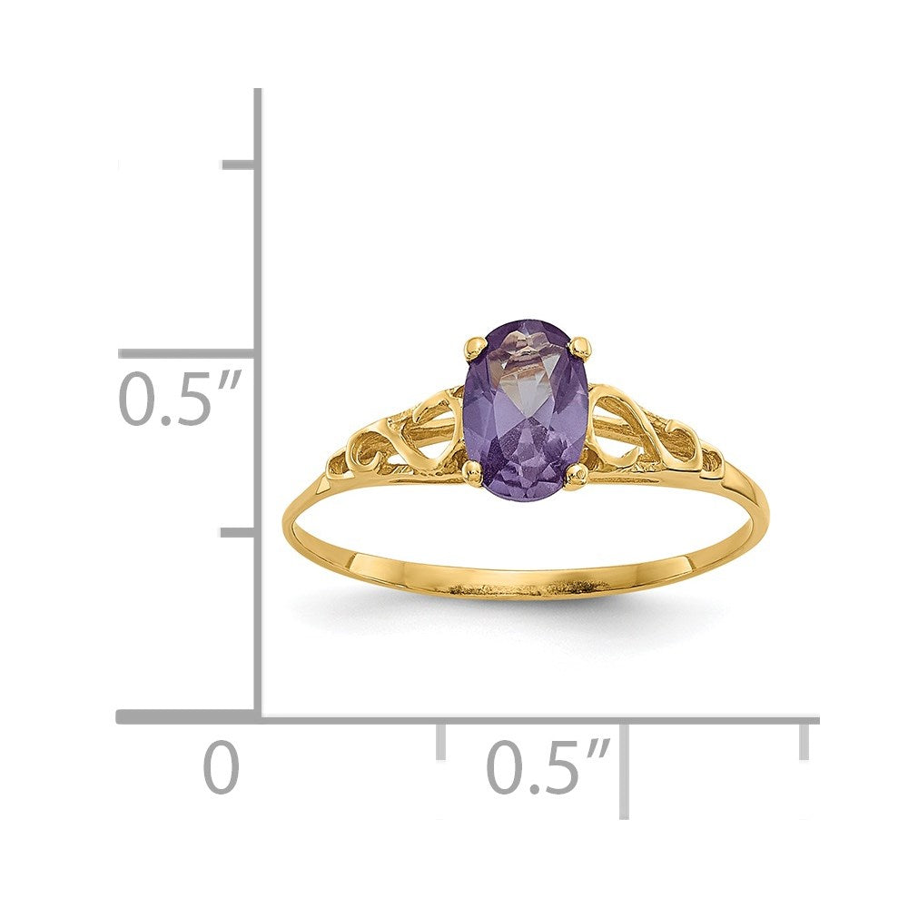 Jellybean Bloom 14k Madi K Synthetic Alexandrite Ring