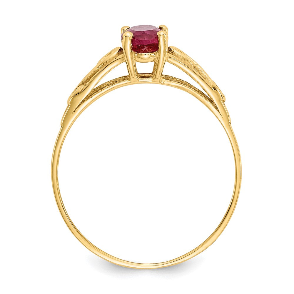 Pixie Bear 14k Madi K Synthetic Ruby Ring