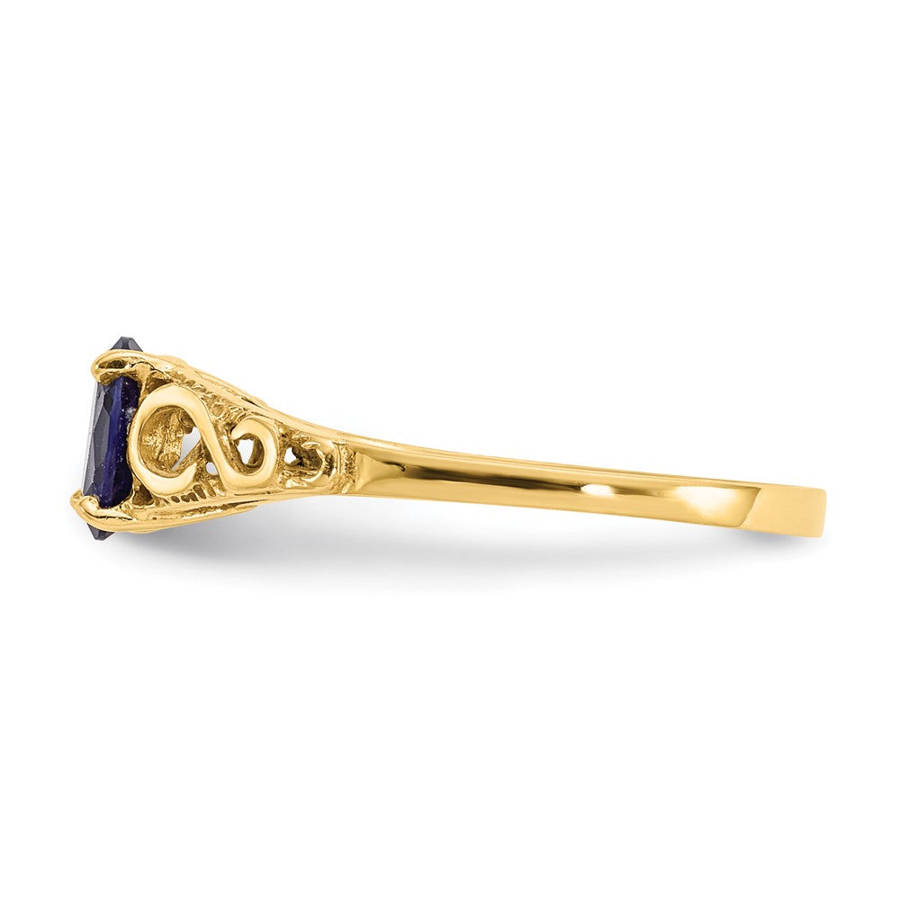 Snowflake Shine 14k Madi K Synthetic Sapphire Spinel Ring