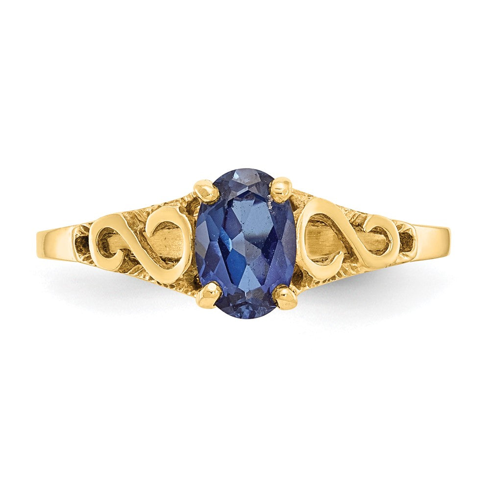 Snowflake Shine 14k Madi K Synthetic Sapphire Spinel Ring