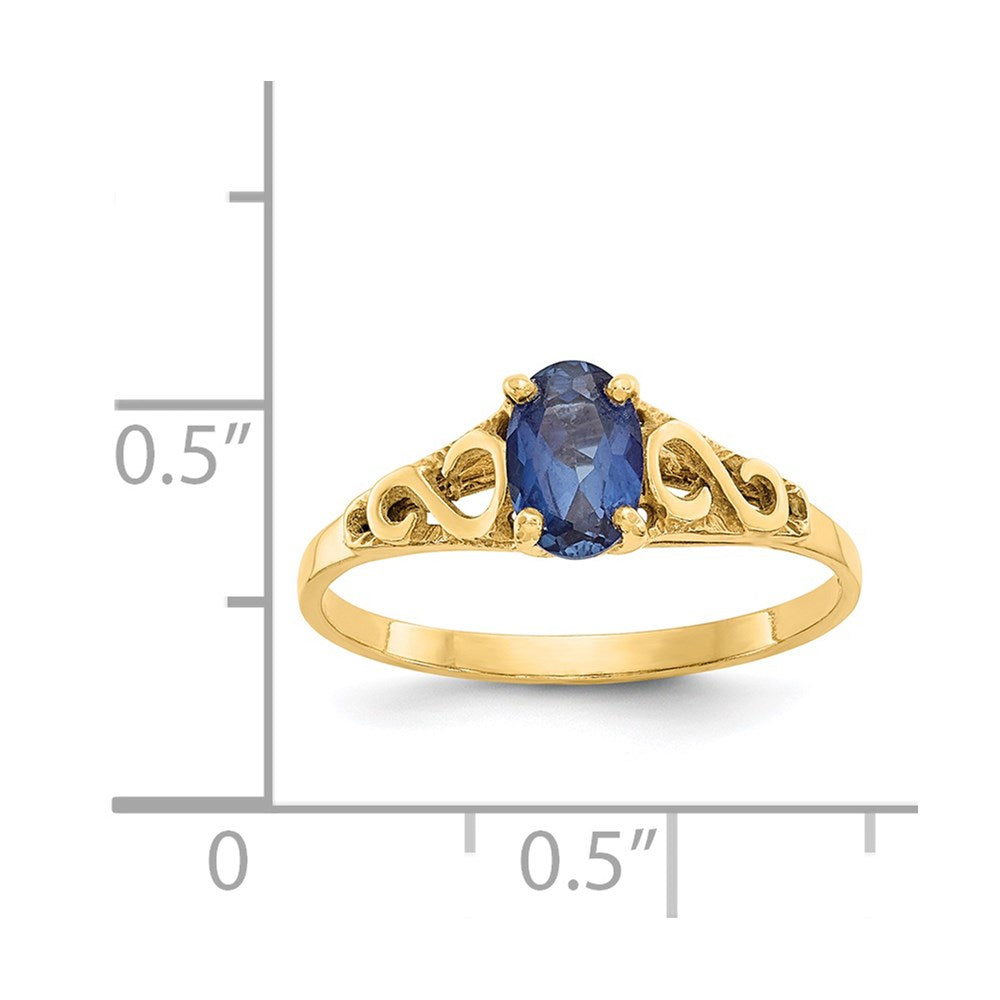 Snowflake Shine 14k Madi K Synthetic Sapphire Spinel Ring