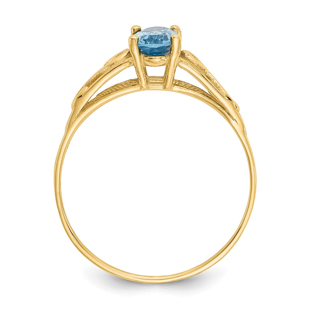 Glow Glow 14k Madi K Synthetic Blue Zircon Ring