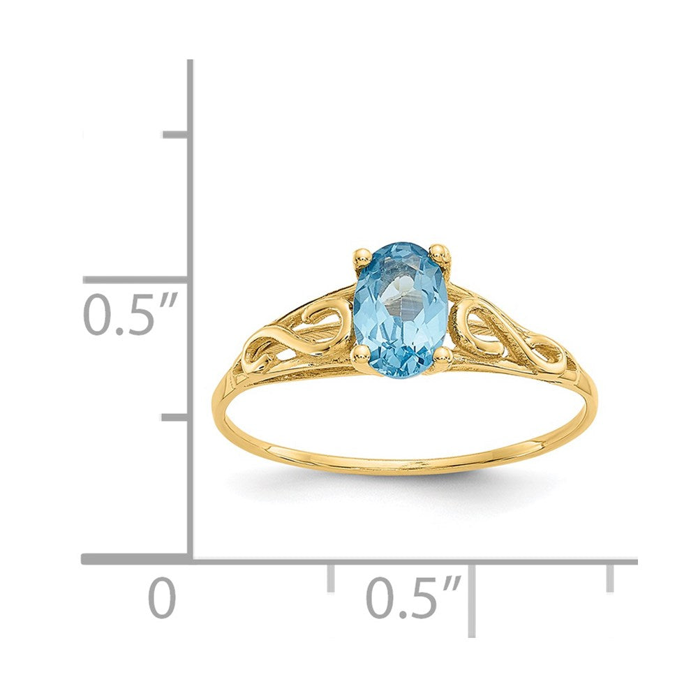Glow Glow 14k Madi K Synthetic Blue Zircon Ring
