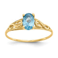 Glow Glow 14k Madi K Synthetic Blue Zircon Ring