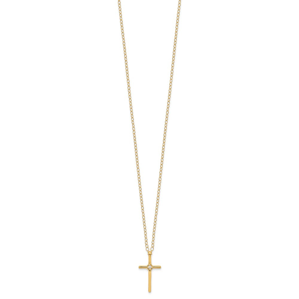 Luna Nook 14k Madi K .01ct Diamond Cross Necklace
