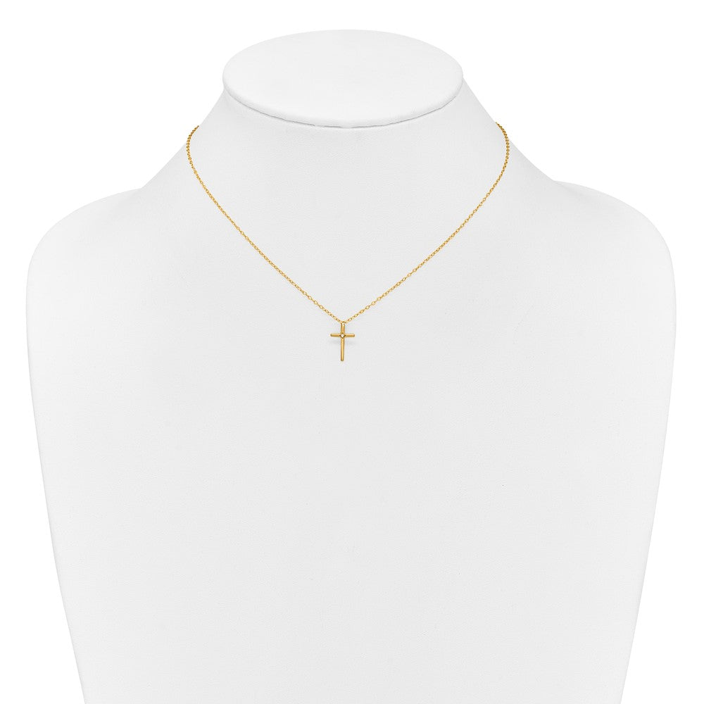 Luna Nook 14k Madi K .01ct Diamond Cross Necklace