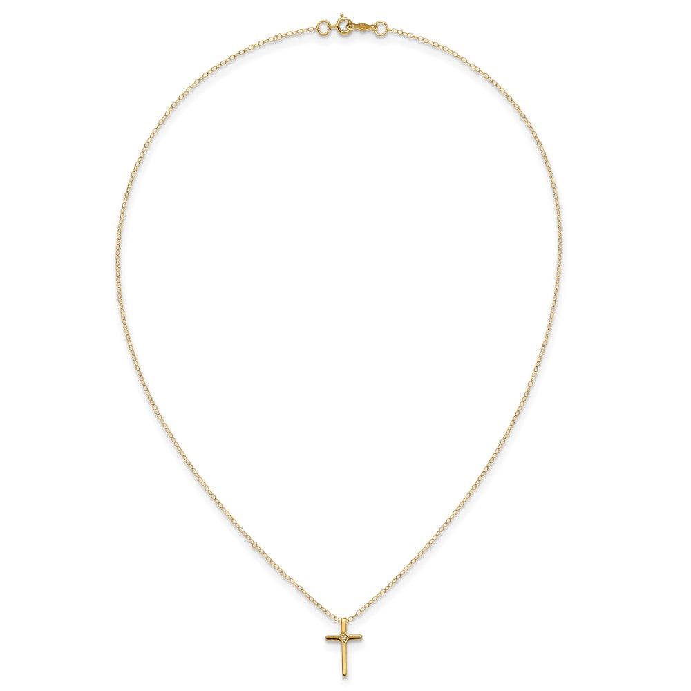 Luna Nook 14k Madi K .01ct Diamond Cross Necklace