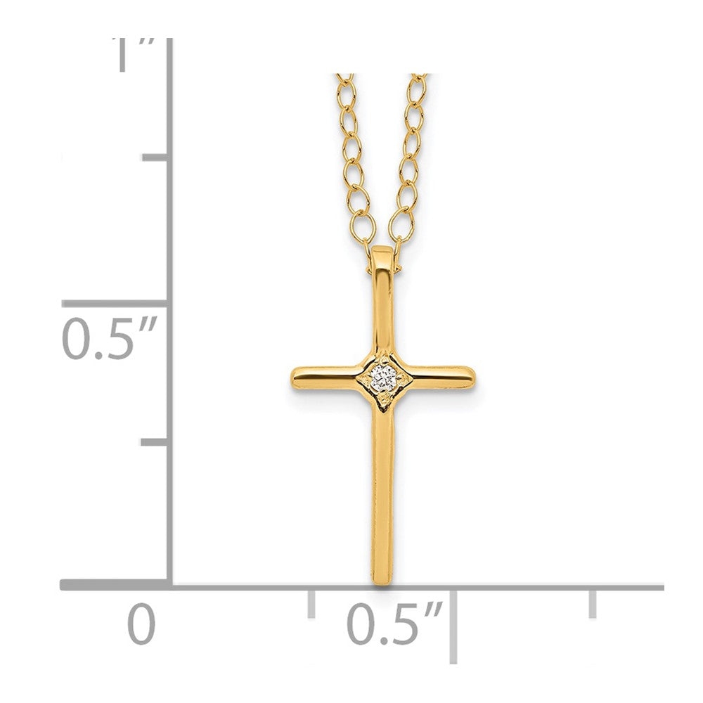 Luna Nook 14k Madi K .01ct Diamond Cross Necklace