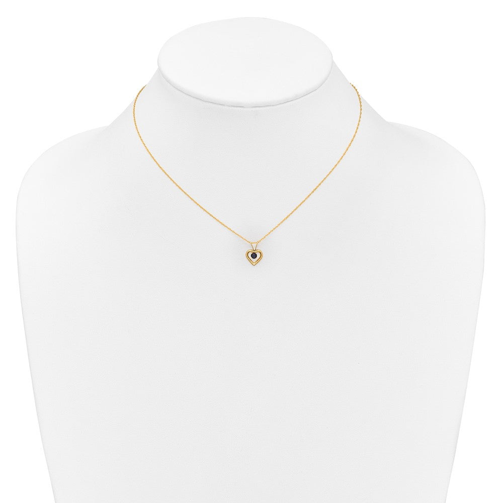 Jellybean Song 14k Madi K 3mm Sapphire Heart Birthstone Necklace