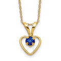 Jellybean Song 14k Madi K 3mm Sapphire Heart Birthstone Necklace