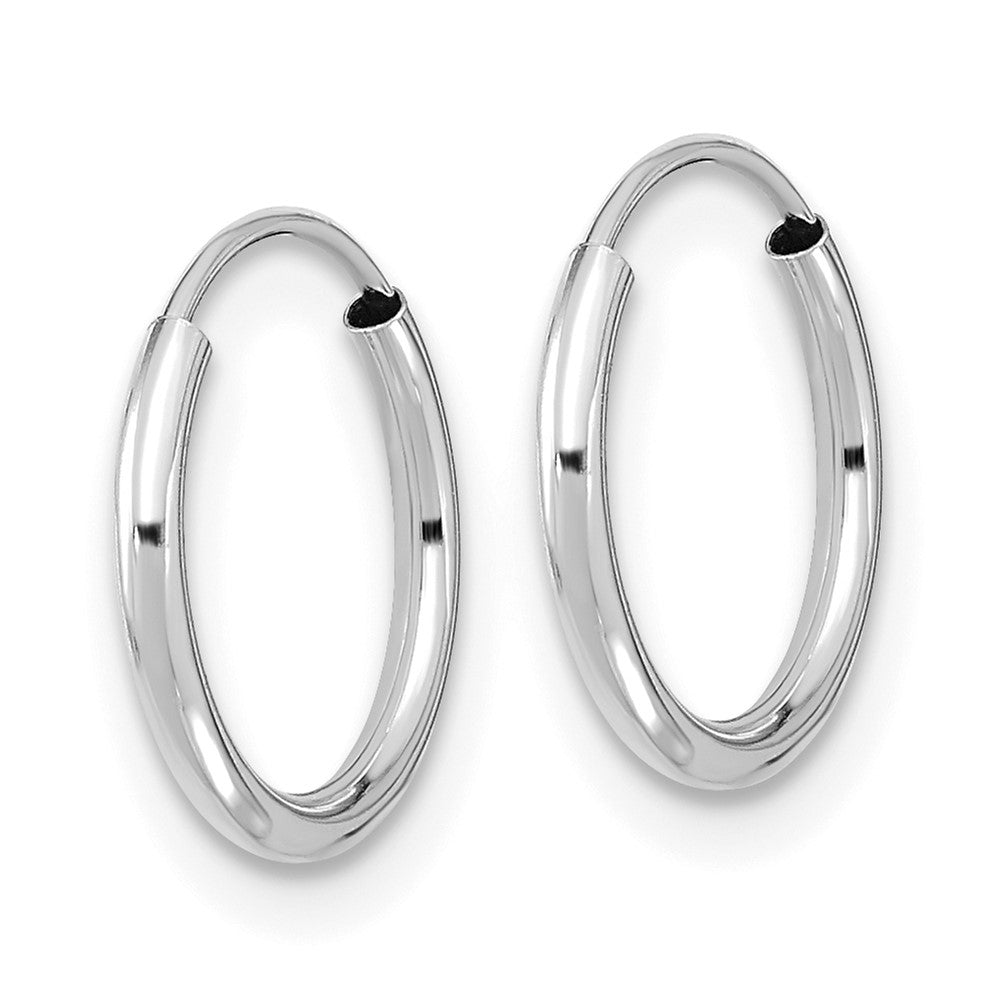 Luna 14k White Gold Madi K Endless Hoop Earrings