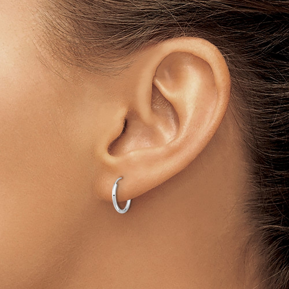 Luna 14k White Gold Madi K Endless Hoop Earrings
