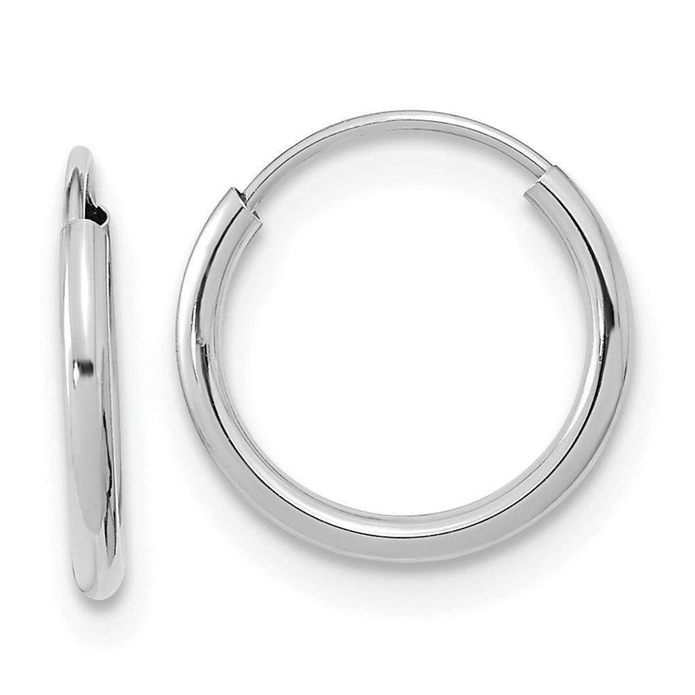 Luna 14k White Gold Madi K Endless Hoop Earrings