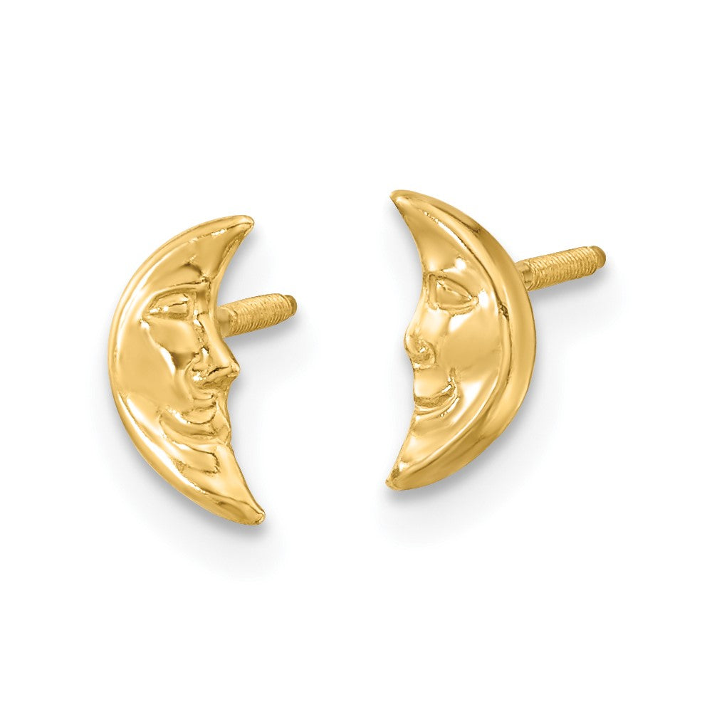 Duckling Joy 14k Madi K Moon w/ face Post Earrings