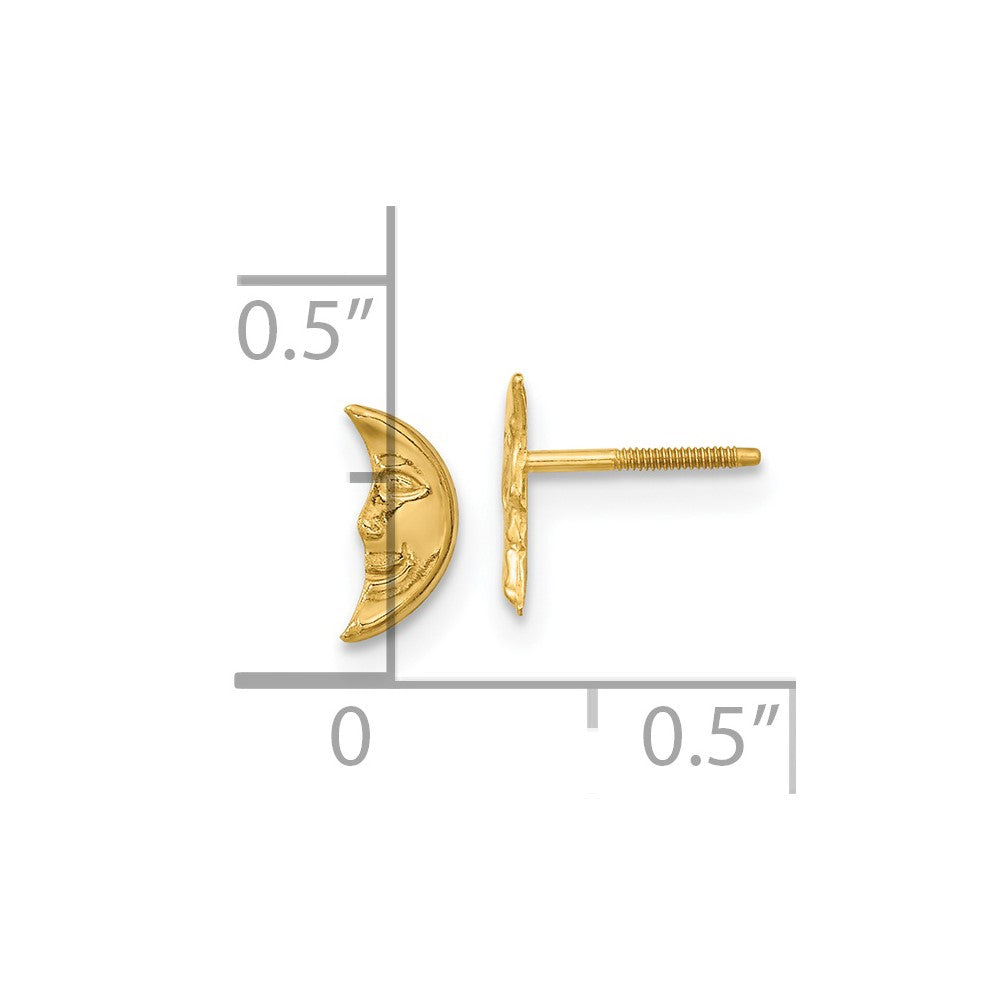 Duckling Joy 14k Madi K Moon w/ face Post Earrings