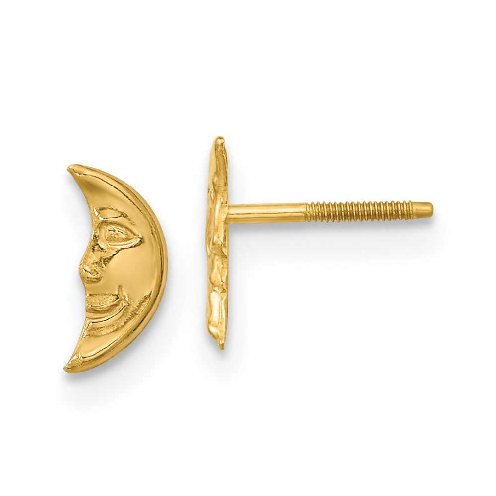 Duckling Joy 14k Madi K Moon w/ face Post Earrings