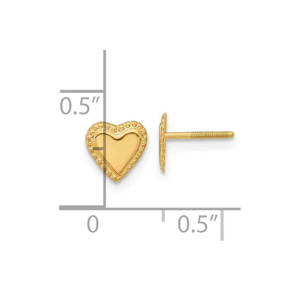Huggy Cloud 14k Madi K Heart Post Earrings