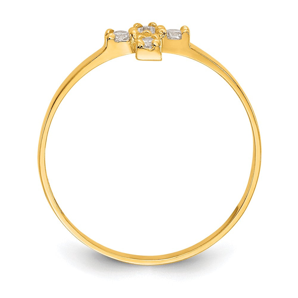 Cotton Boo 14k Madi K CZ Cross Baby Ring
