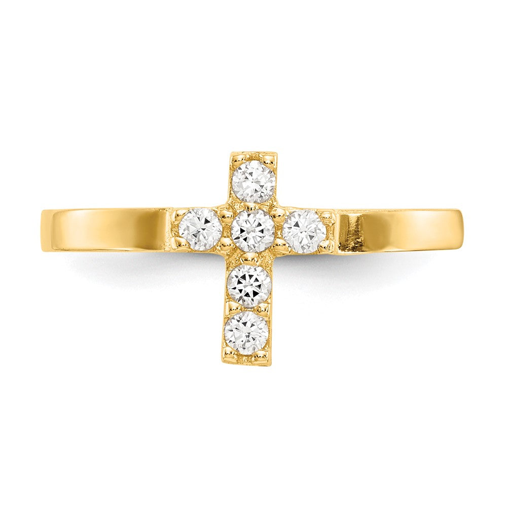 Cotton Boo 14k Madi K CZ Cross Baby Ring