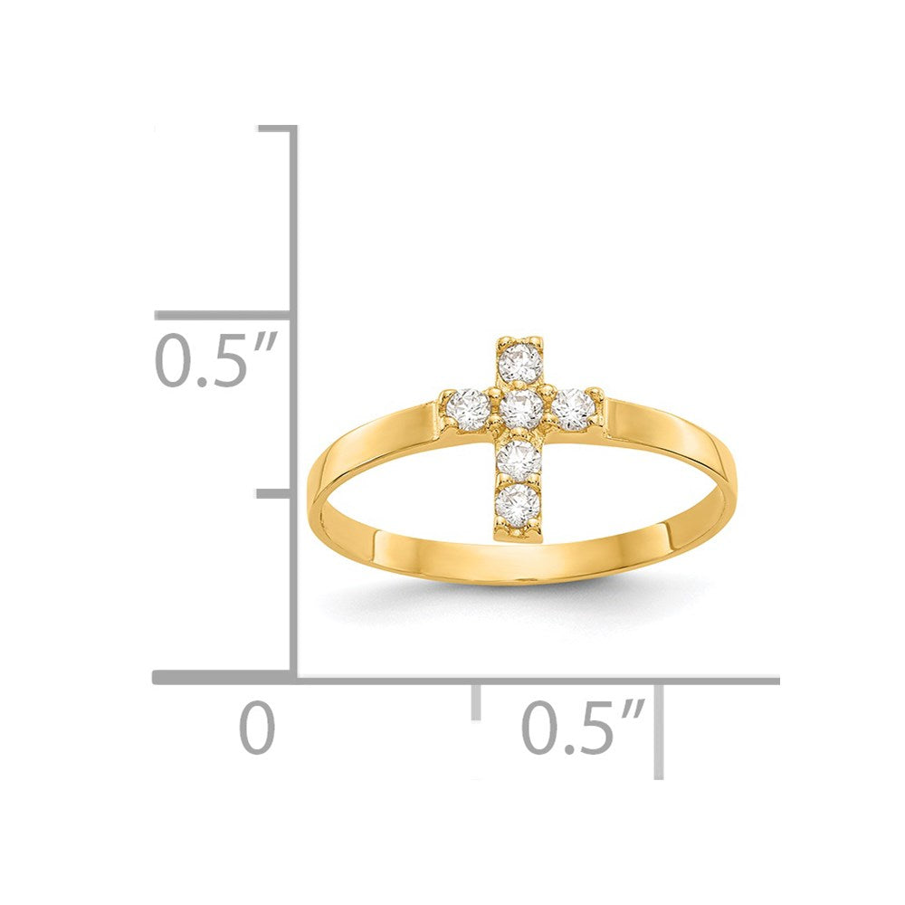 Cotton Boo 14k Madi K CZ Cross Baby Ring