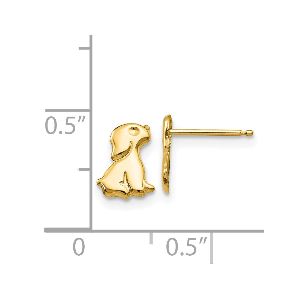 Clover Bug 14k Madi K Sitting Dog Post Earrings