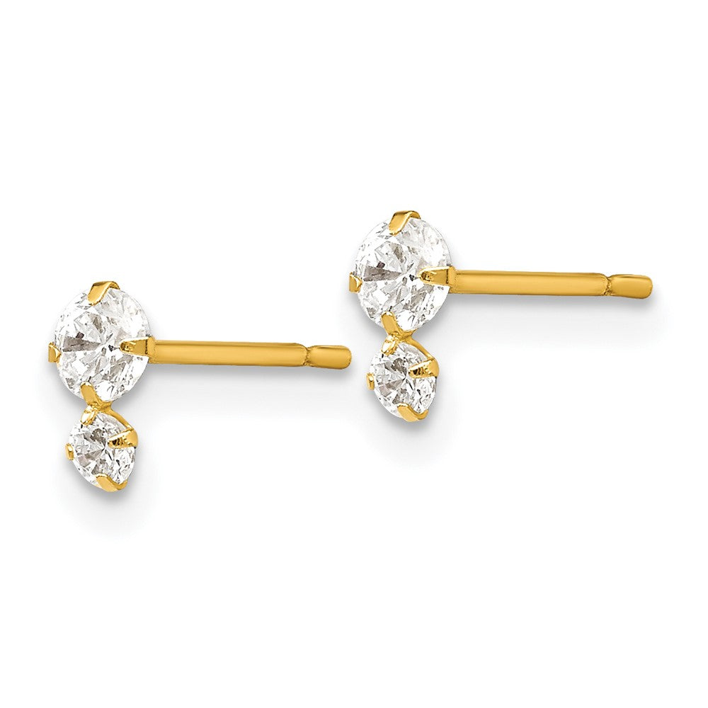 Sprinkle Star 14k Madi K CZ Children's Post Earrings