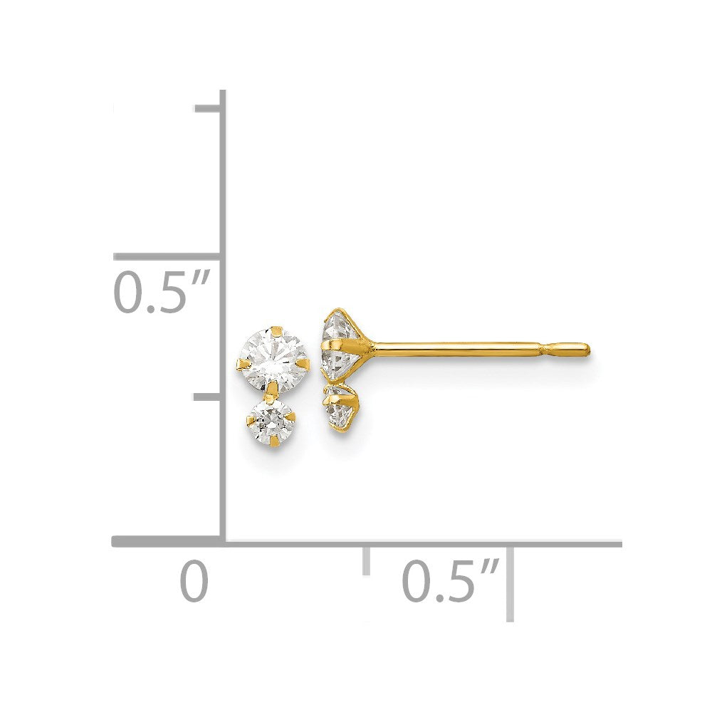 Sprinkle Star 14k Madi K CZ Children's Post Earrings