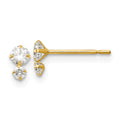 Sprinkle Star 14k Madi K CZ Children's Post Earrings