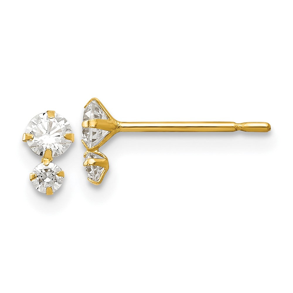 Sprinkle Star 14k Madi K CZ Children's Post Earrings