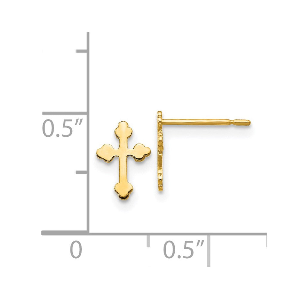 Muffin Glow 14k Madi K Children's Cross Post Earrings