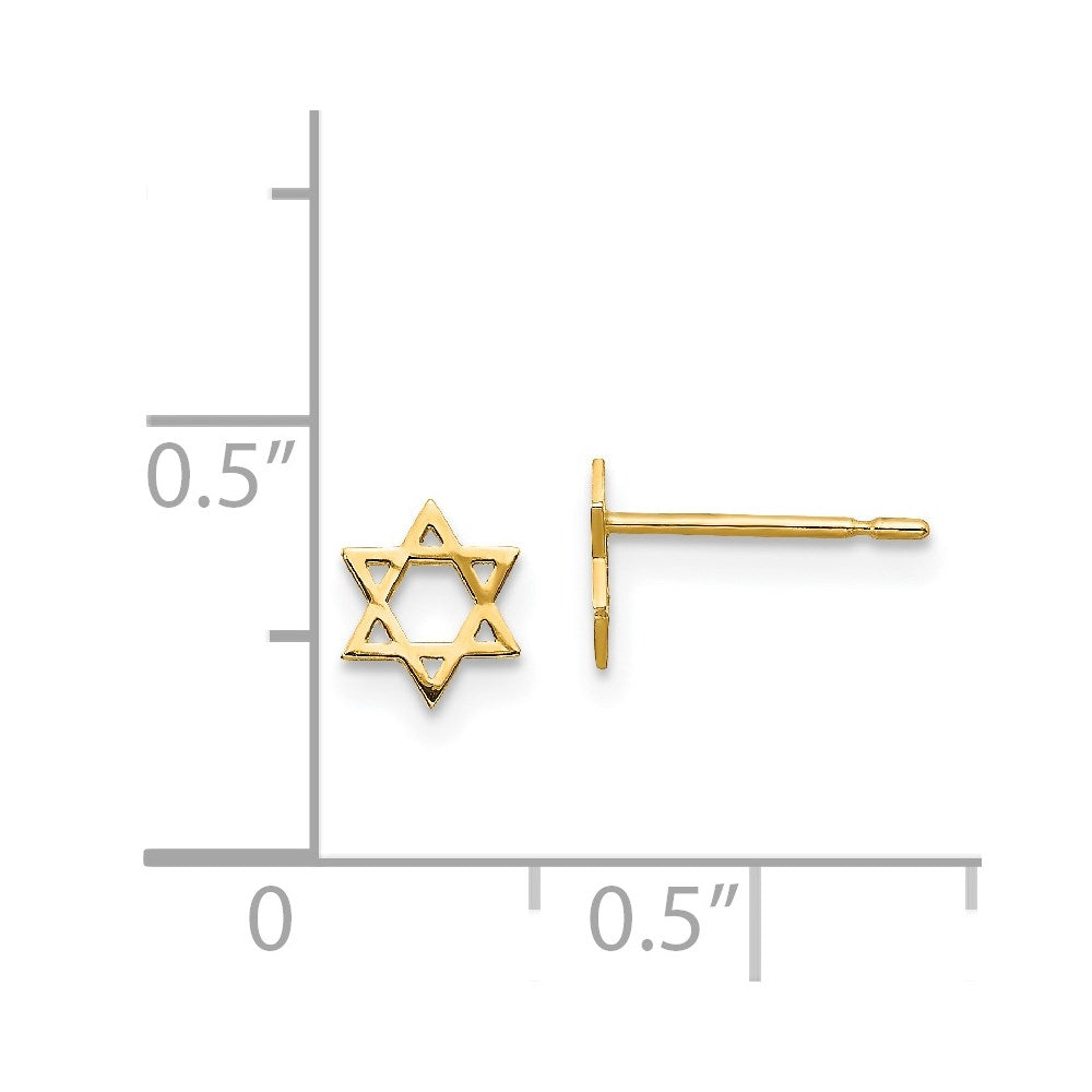 Duckling Boo 14k Madi K Children's Star of David Post Earrings