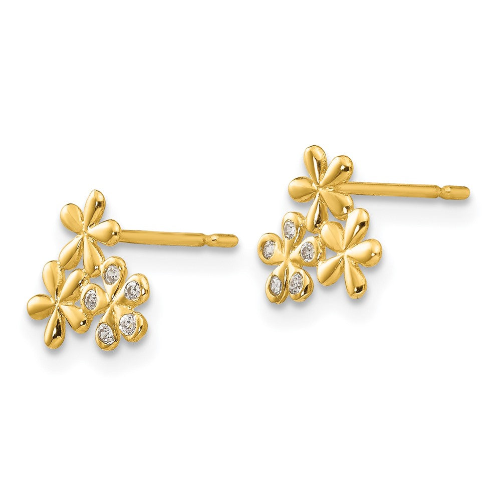 Koala Bear 14k Madi K CZ Children's Flower Post Earrings