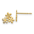 Koala Bear 14k Madi K CZ Children's Flower Post Earrings