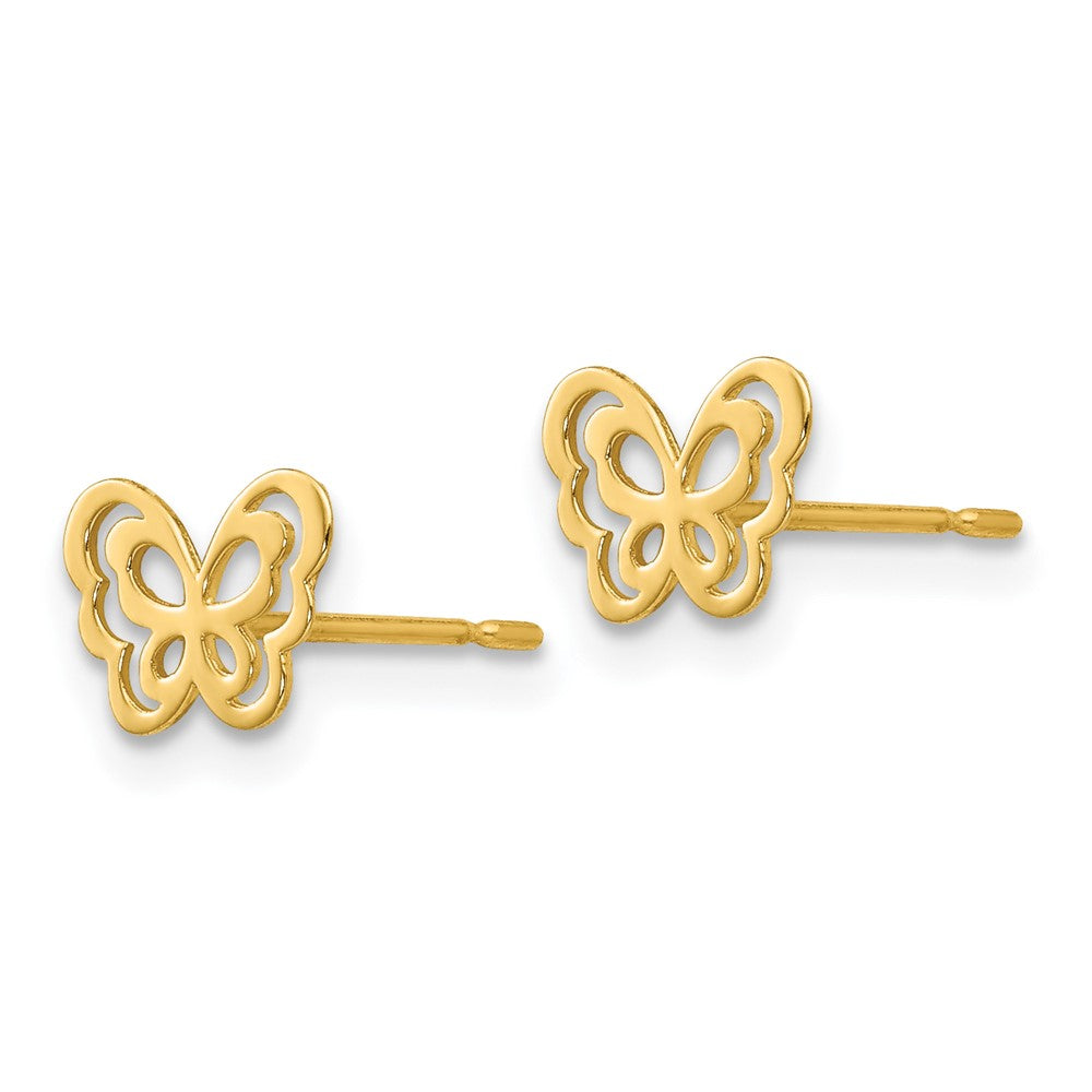 Bunny Glow 14k Madi K Children's Butterfly Post Earrings