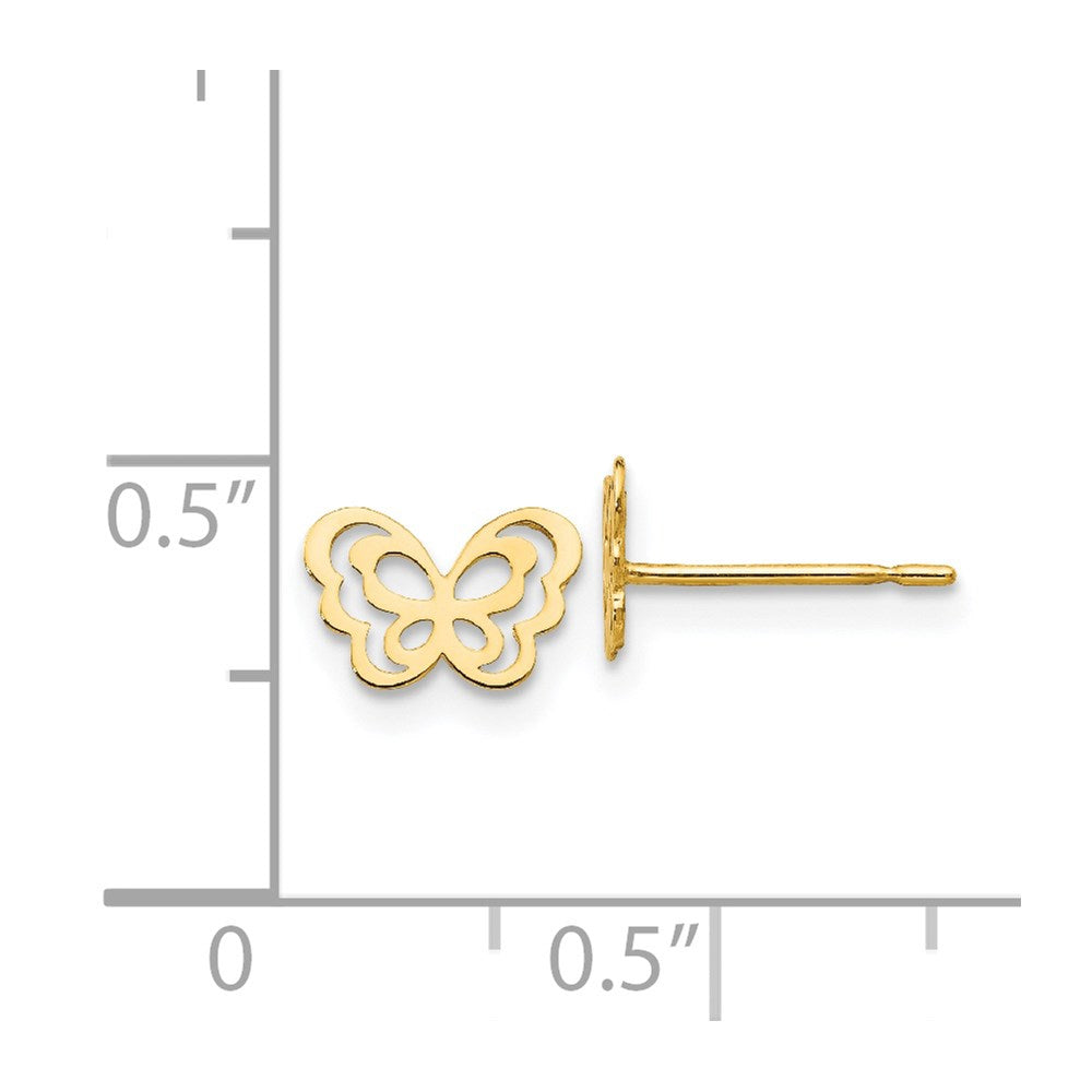 Bunny Glow 14k Madi K Children's Butterfly Post Earrings