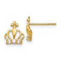 Duckling Glow 14k Madi K CZ Children's Crown Post Earrings