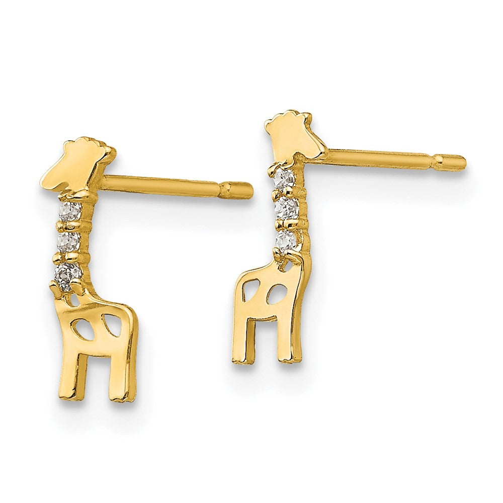 Glow Nest 14k Madi K CZ Giraffe Post Earrings