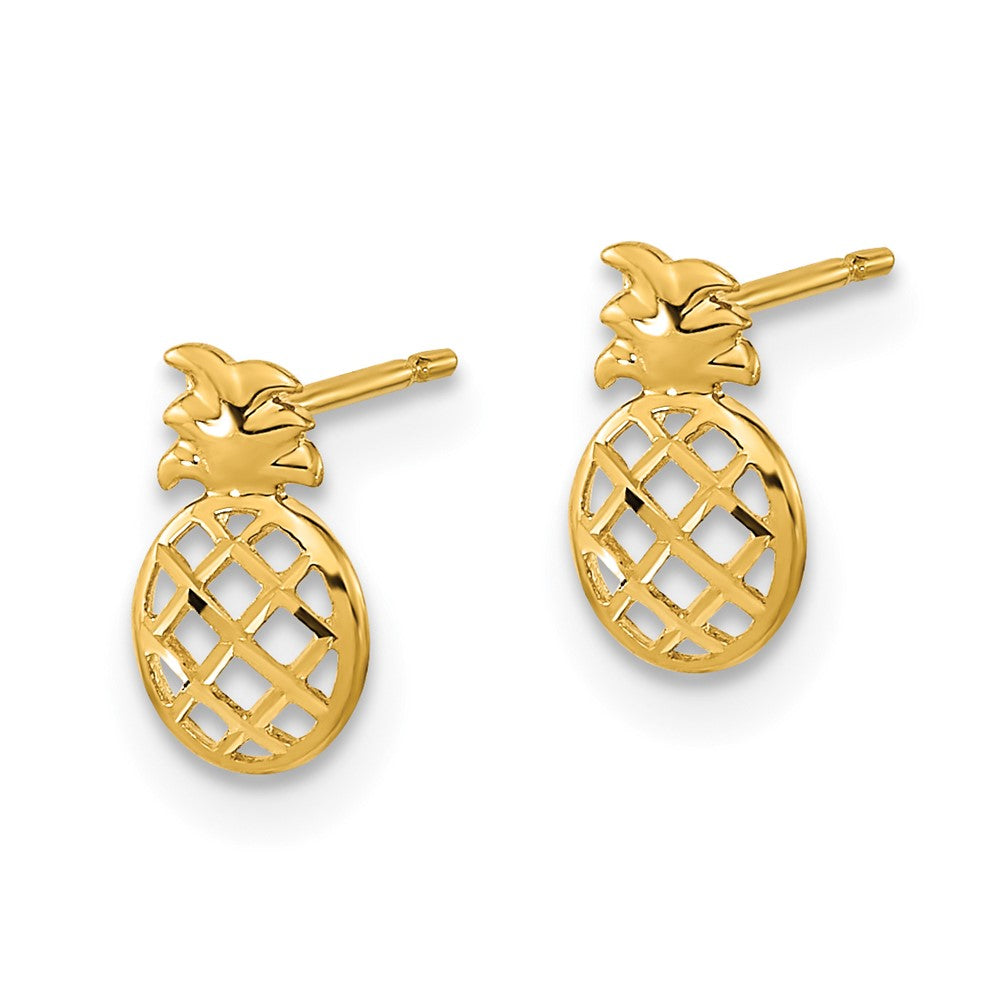 Pip Song 14k Madi K D/C Children's Pineapple Post Earrings