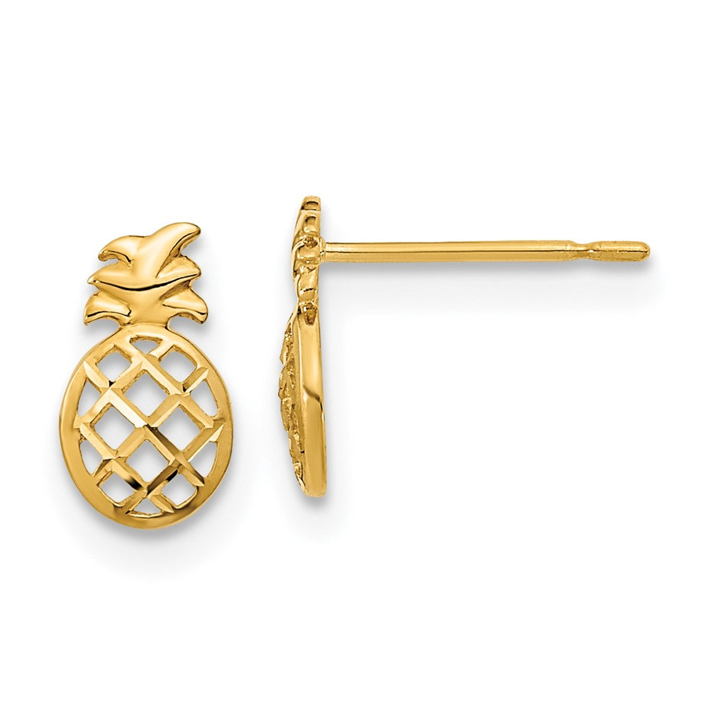 Pip Song 14k Madi K D/C Children's Pineapple Post Earrings