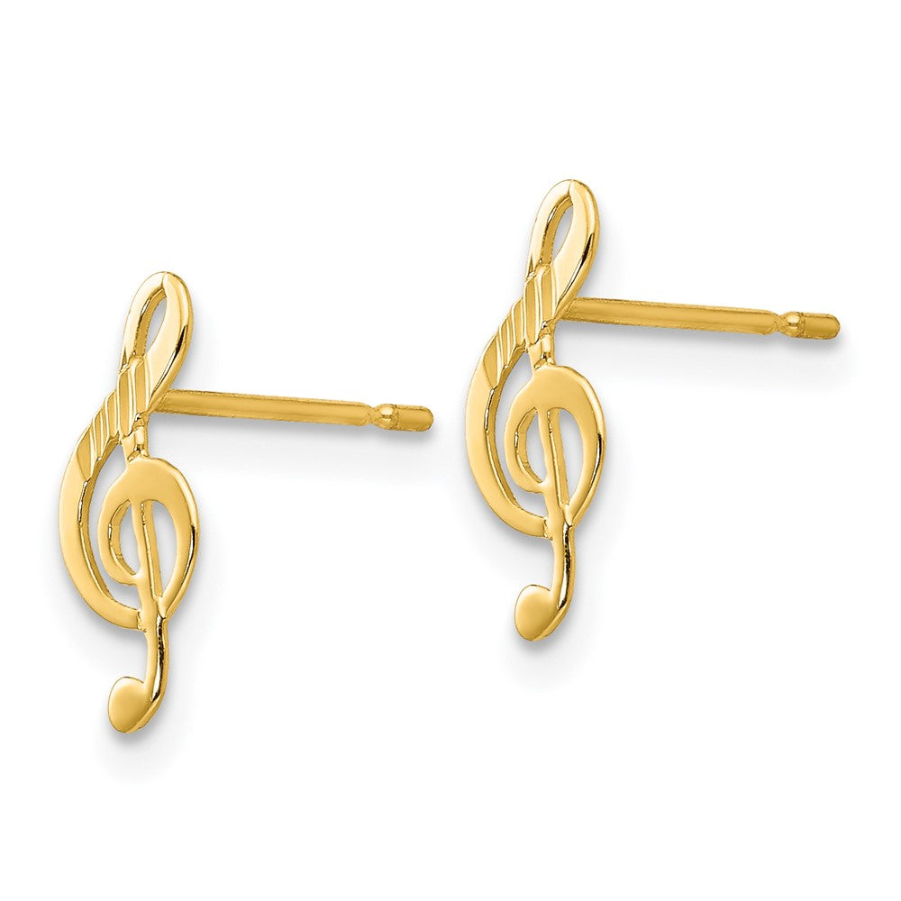 Sparkle 14k Madi K D/C Music Note Post Earrings