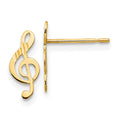 Sparkle 14k Madi K D/C Music Note Post Earrings