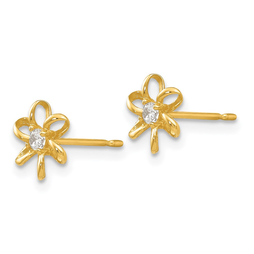 Muffin Bug 14k Madi K CZ Children's Flower Post Earrings